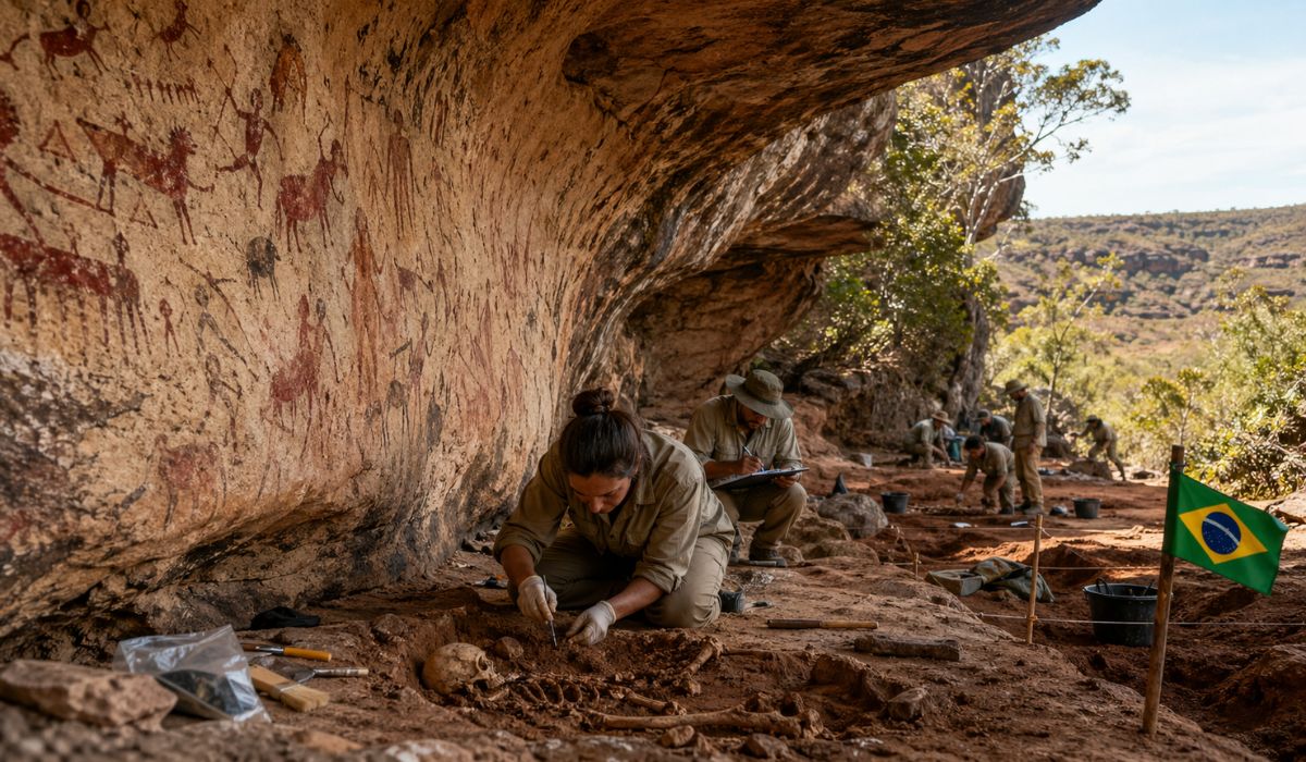 Serranópolis, em Goiás, guarda pinturas rupestres, fósseis e vestígios de até 11 mil anos que ajudam a revelar o passado humano antigo. (Imagem: Ilustrativa)