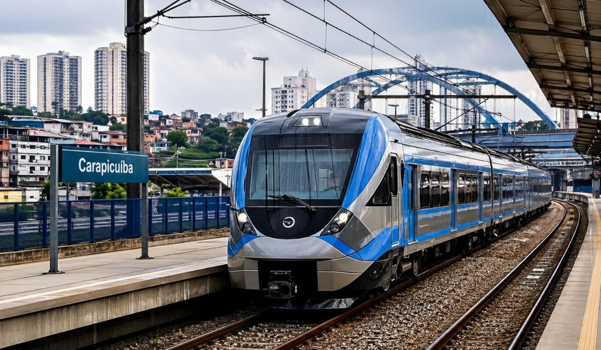 Convênio com Carapicuíba avança projeto do trem de R$ 11,9 bilhões entre São Paulo e Sorocaba e prepara novas intervenções no estado. (Imagem: Ilustrativa)