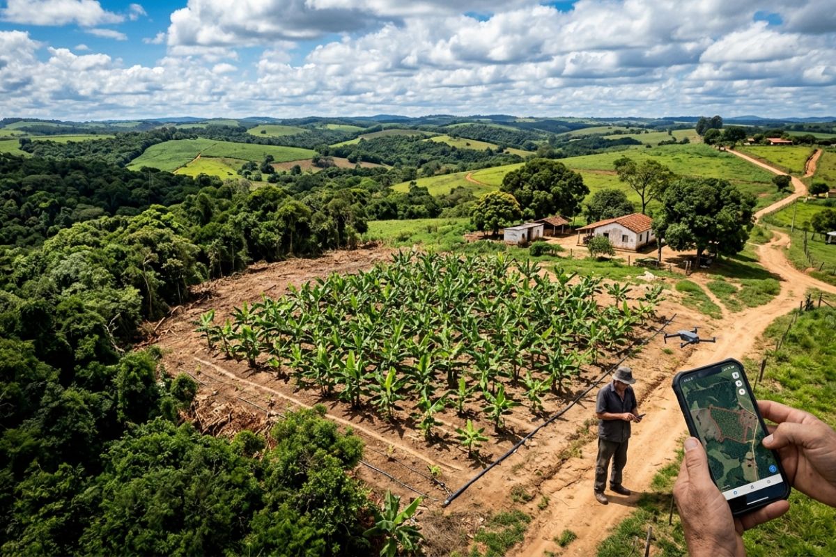 Desmatou 2.700 m² pra plantar banana e levou multa de R$ 31.600 satélite entregou, vizinho pode denunciar, e o vídeo revela os 5 erros que mais prejudicam produtores no campo todo dia