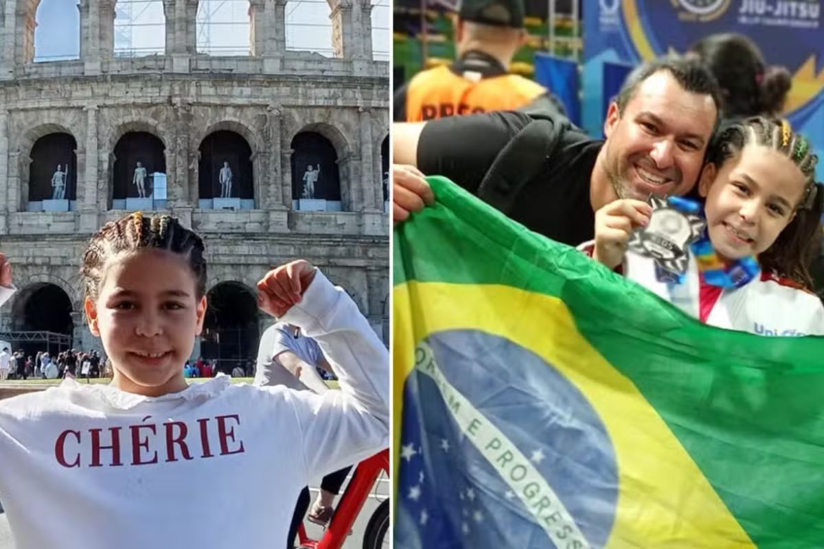 Tina, de Ourinhos, é campeã mundial de Jiu-Jitsu aos 9 anos, mas a família vende canjica para bancar viagens a campeonatos internacionais.