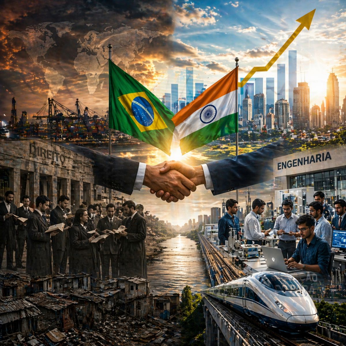 O Brasil era o dobro da Índia em 1991 e hoje é metade. A economia indiana formou engenheiros e virou a 4ª do mundo. Laços se estreitam.