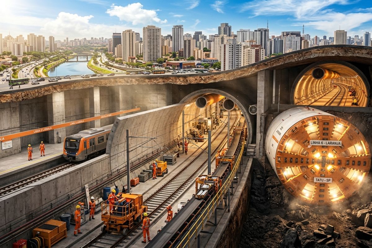 Embaixo de São Paulo, Linha 6-Laranja chega a 15,3 km e 15 estações, promete 23 minutos Brasilândia–Centro e 633 mildia; com trens autônomos, abre trecho parcial em outubro (1)