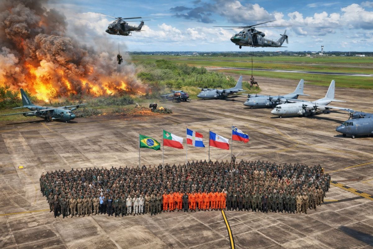 Força Aérea Brasileira reúne 13 países em Campo Grande para exercício multinacional de combate a incêndios e desastres naturais com 1.200 militares. Veja como foi. imagem: ilustrativa