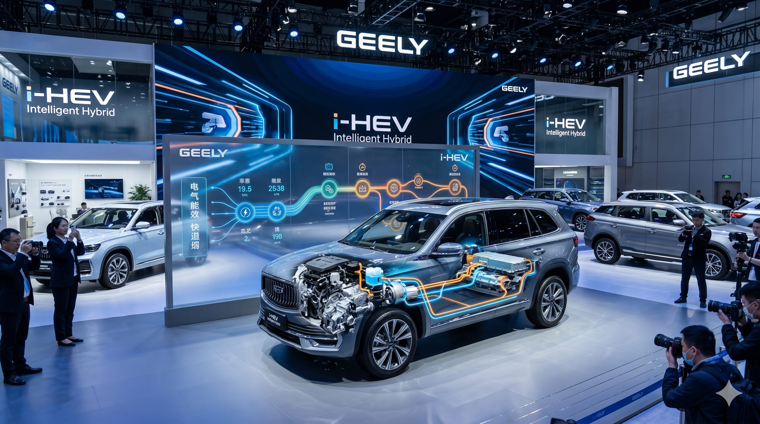 Geely lança novo sistema híbrido com consumo de apenas 45 km por litro, usa inteligência artificial para gerenciar energia e entra na disputa global para desafiar o domínio japonês no mercado de híbridos