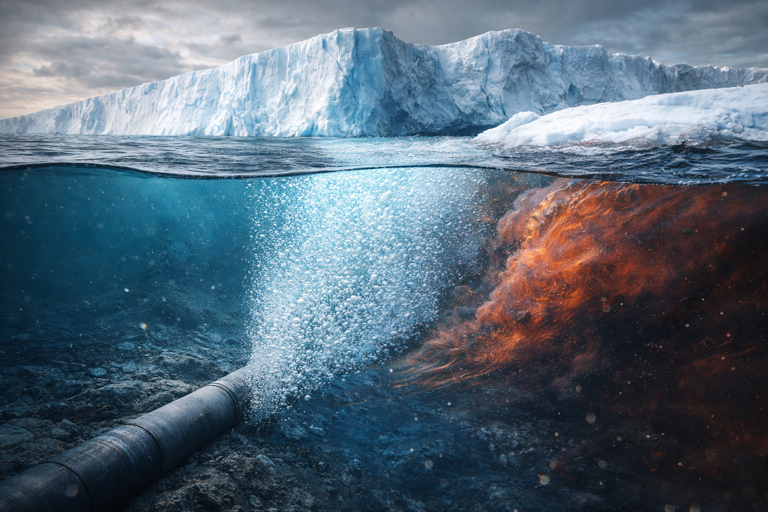 Cientistas propõem usar bilhões de bolhas no oceano para conter o derretimento da geleira Thwaites na Antártida.