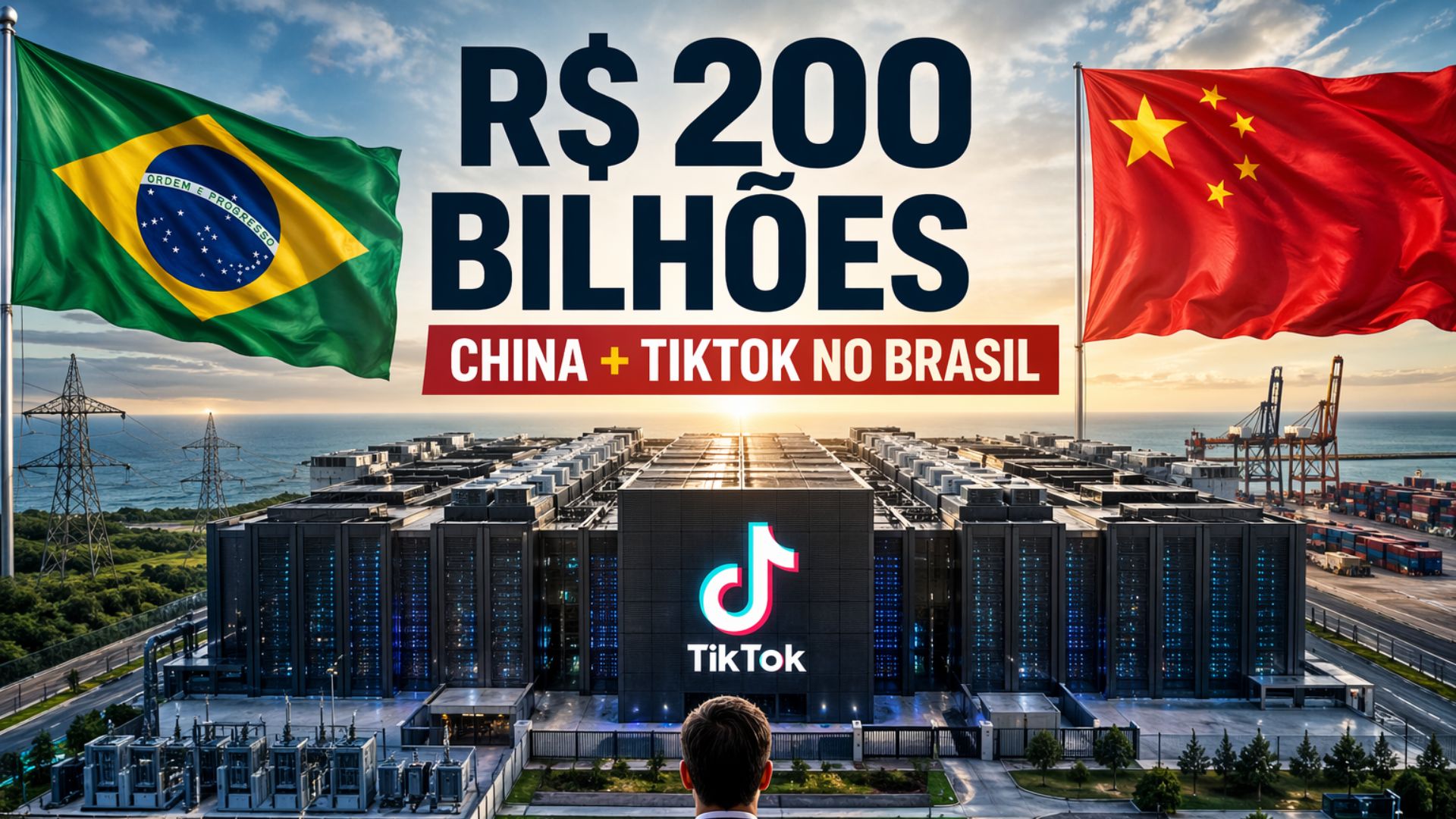 Fundo chinês entra em data center do TikTok no Ceará, projeto pode chegar a R$ 200 bilhões e reforça o Brasil como polo digital.