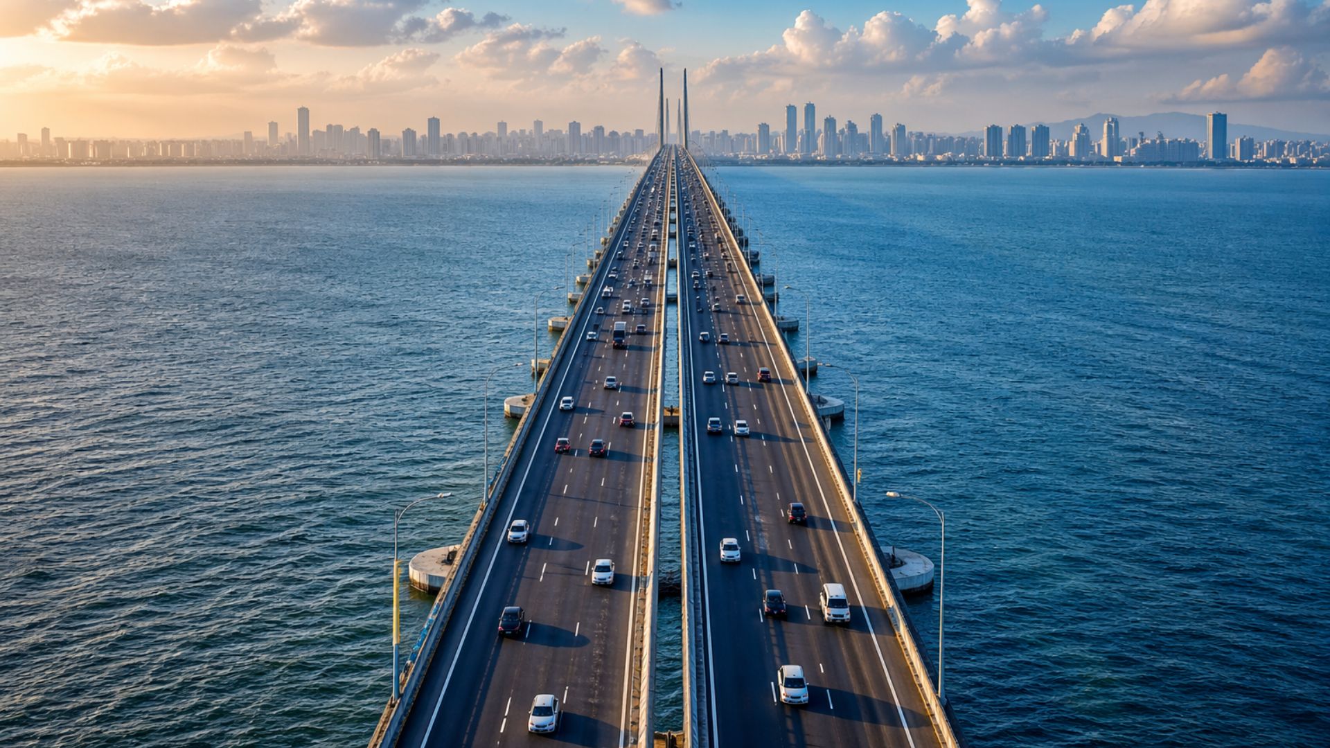 Atal Setu reduz trajeto entre Mumbai e Navi Mumbai de até 120 para 20 minutos com ponte de 21,8 km sobre o mar, transformando mobilidade.