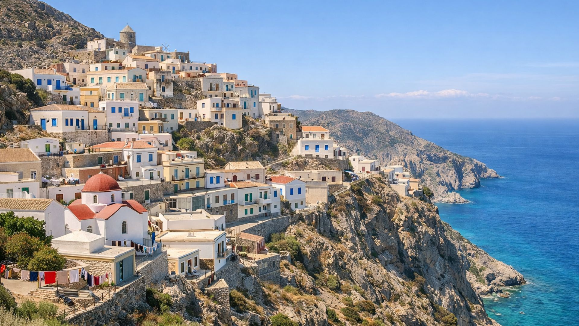 Karpathos, na Grécia, combina praias preservadas, vilarejos históricos e ventos ideais para kitesurf em um destino ainda pouco explorado.
