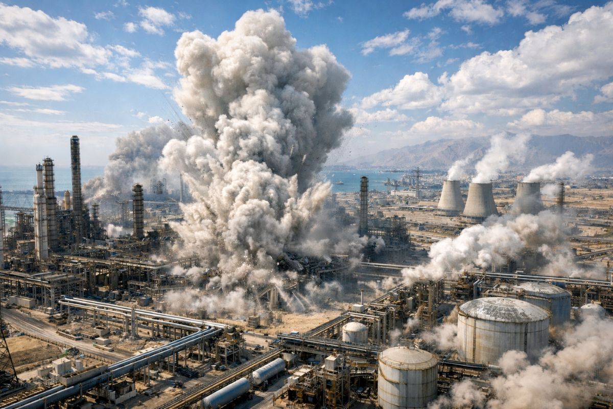 Israel atinge Assaluyeh em 18 de março de 2026, desativa refinarias e corta até 140 milhões de m³ de gás por dia, ampliando apagões e expondo a fragilidade energética do Irã (1)