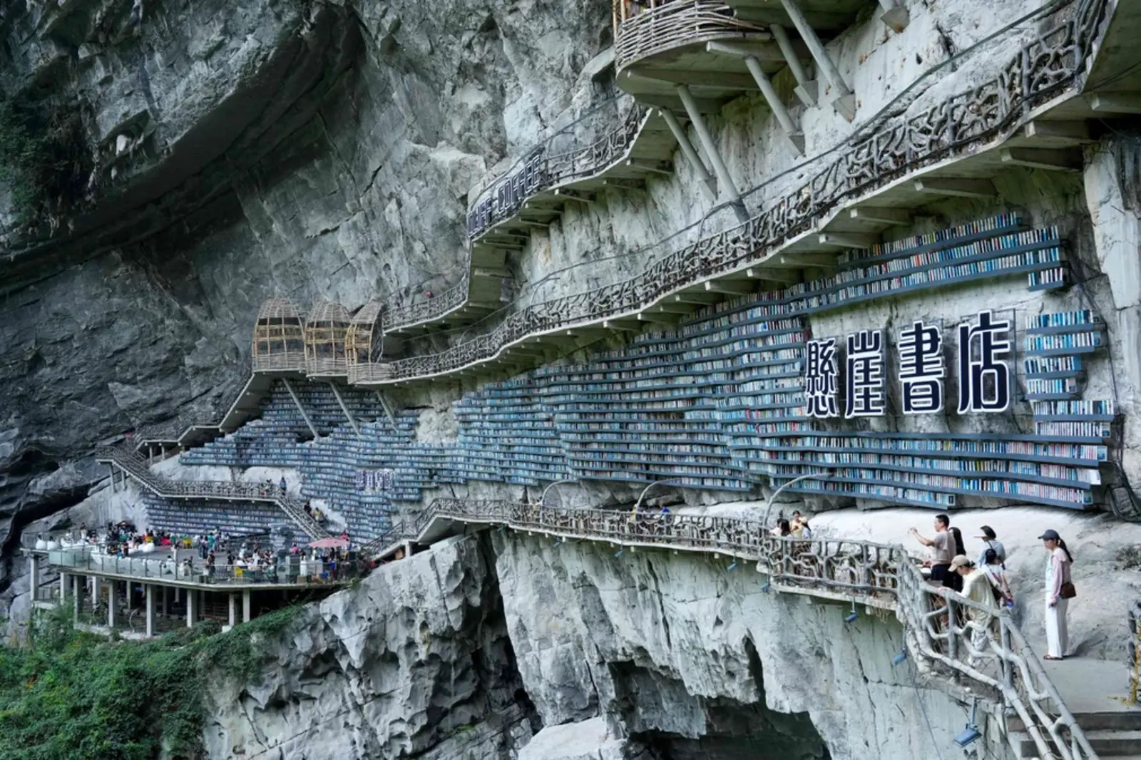 Livraria, Penhasco, Montanha, China