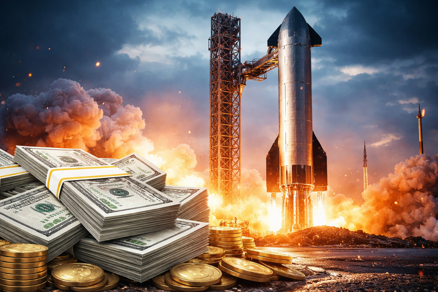 Megafoguete Starship de Elon Musk coloca US$ 8 bilhões em risco