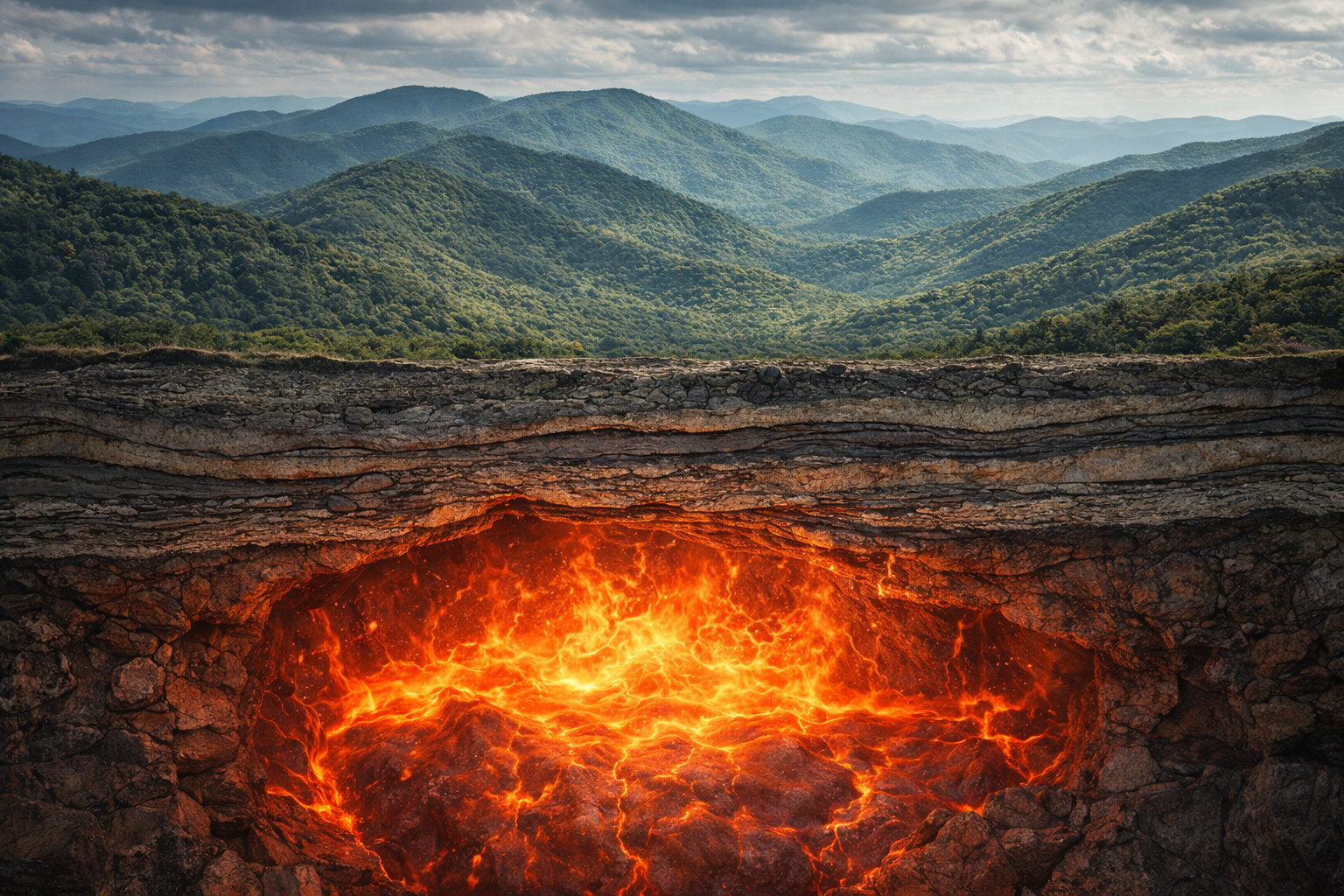 Cientistas descobrem massa gigante de rocha quente a 200 km sob os Apalaches e levantam nova explicação para um mistério geológico: por que montanhas de 480 milhões de anos ainda continuam de pé