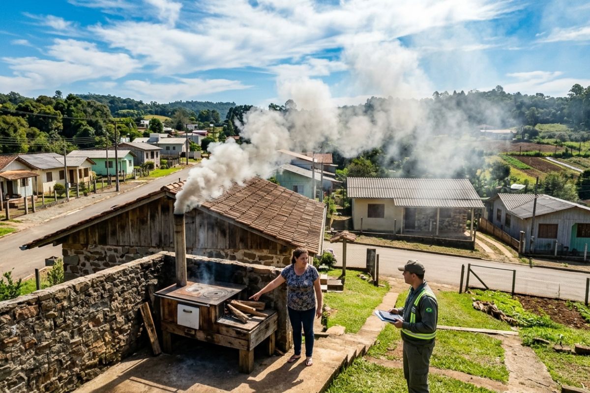 Multa de até R$ 10 mil por fogão a lenha Sim, mas não é crime fumaça excessiva, queima de lixo e uso urbano podem virar autuação, e a regra muda conforme o fiscal local (1)