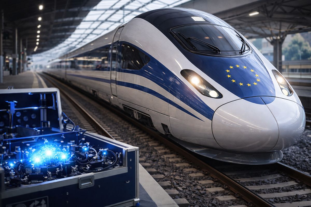 O Reino Unido testou o primeiro trem do mundo com tecnologia quântica que dispensa GPS. Sensores calculam posição em túneis e áreas urbanas sem falhas.