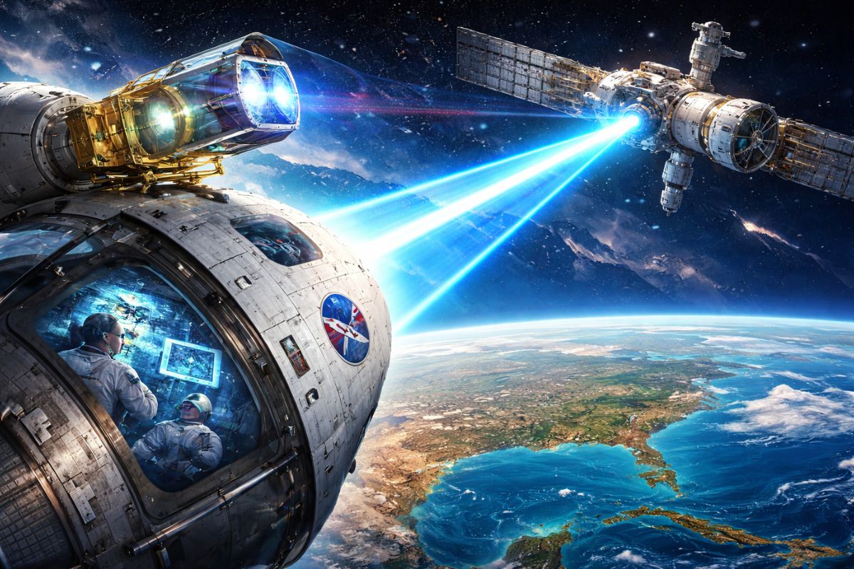 Nos dias de hoje, missão da NASA vira laboratório onde Artemis 2 testa internet a laser 100 vezes mais potente e pode gerar streaming compressão e criptografia, como já gerou GPS e
