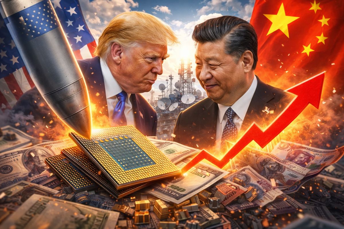 Sanções dos Estados Unidos contra a China criaram boom de receitas recordes para fabricantes chinesas de chips, com crescimento de até 247%.