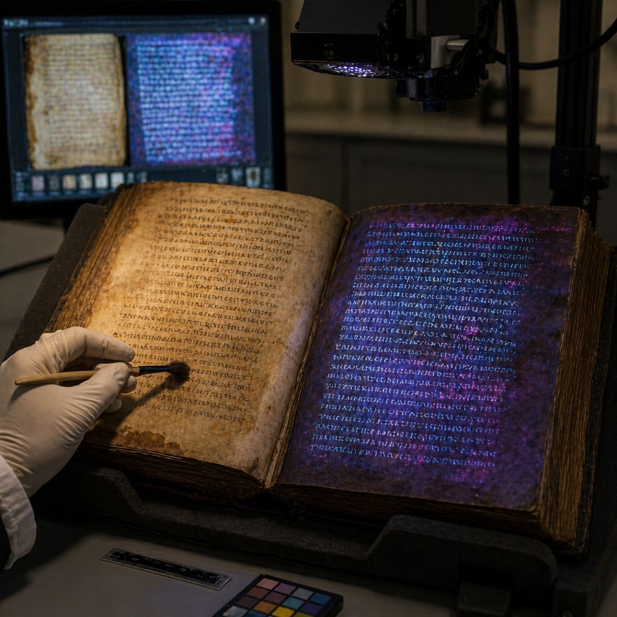 42 páginas perdidas do Novo Testamento foram recuperadas do Codex H do século VI. Tecnologia de imagem multiespectral revelou texto invisível. Veja a descoberta.