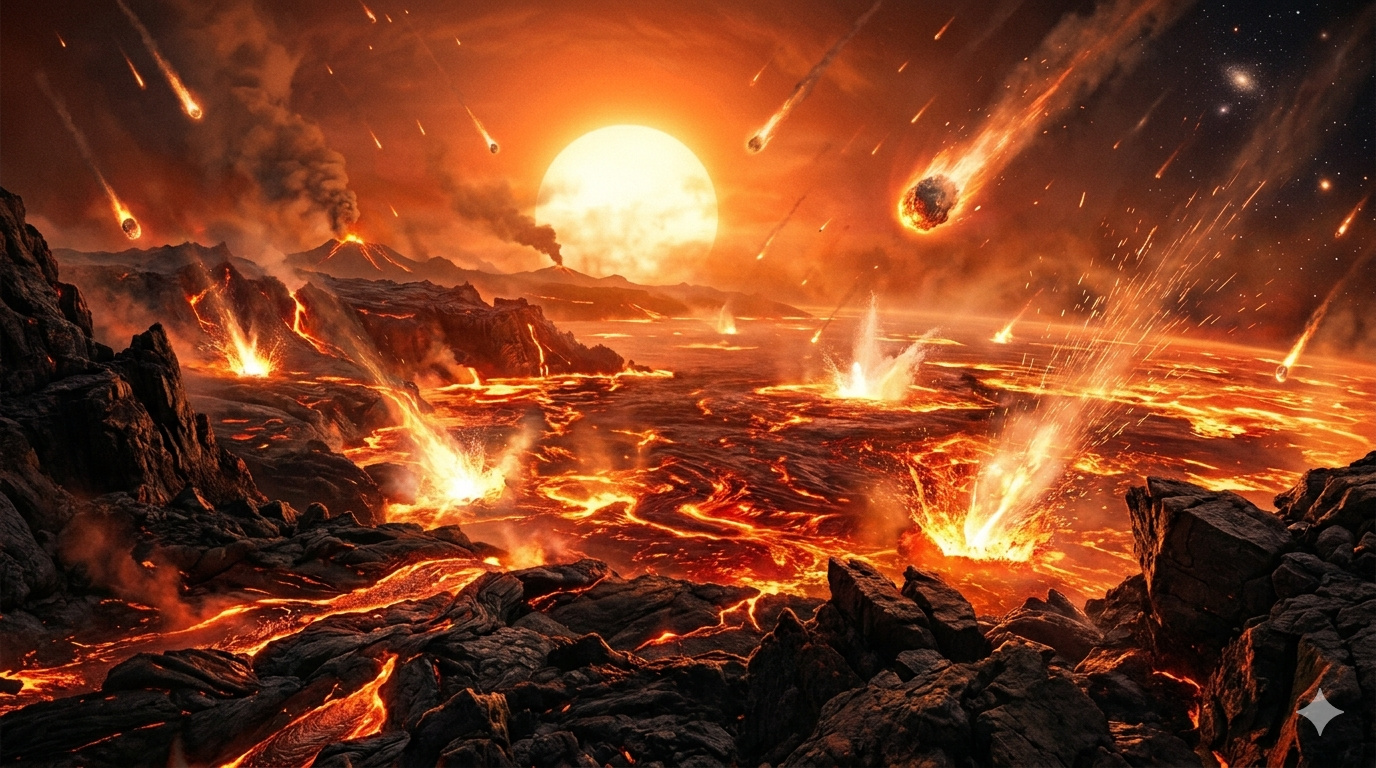 Planeta K2-141 b orbita em apenas 6,7 horas, tem temperaturas acima de 3.000°C, um oceano global de rocha derretida e um ciclo climático onde minerais evaporam, viram atmosfera e retornam como chuva de pedra impulsionada por ventos supersônicos