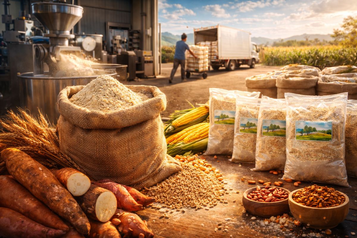 Químico cria farinha enriquecida com produtos locais para combater desnutrição, produz mais de 1.000 kg por semana e já leva o projeto Sabores do Campo a quase todas as províncias