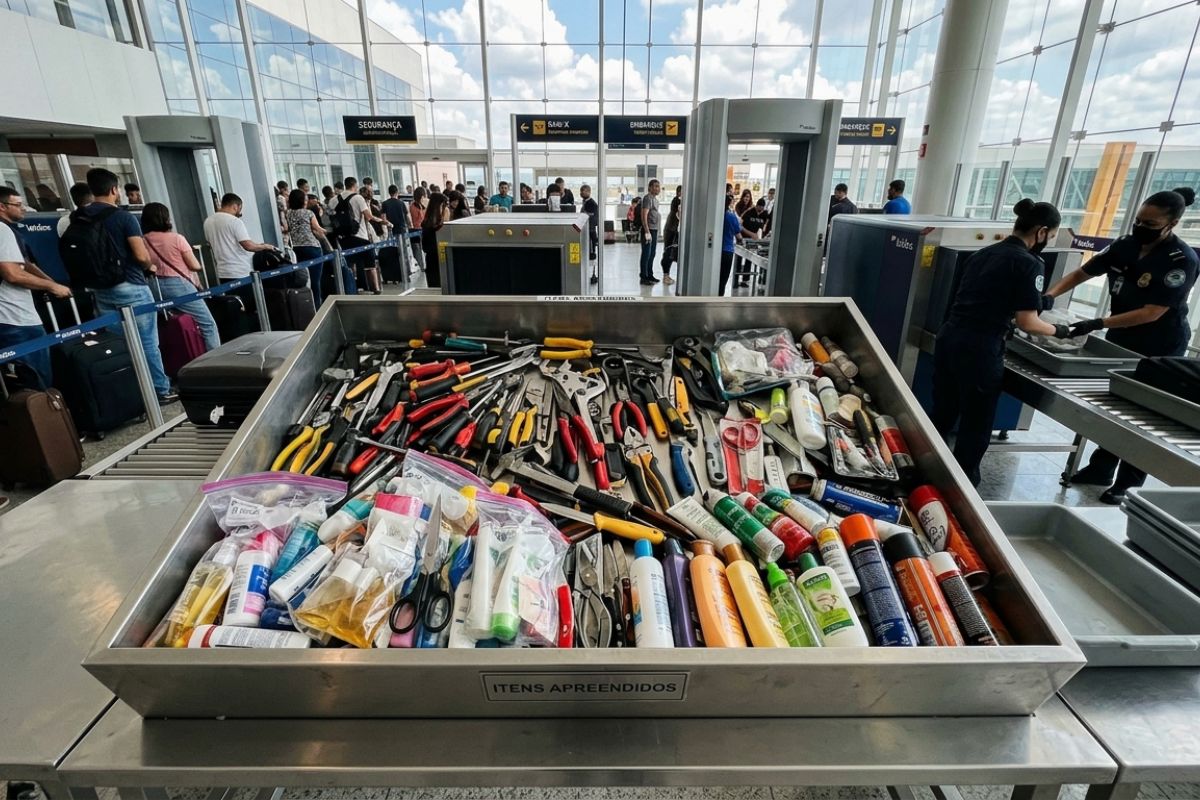 Raio-X do aeroporto joga fora sem dó ferramentas lideram apreensões, depois líquidos acima de 100 ml, lâminas e itens inflamáveis; veja o que some na segurança (5)