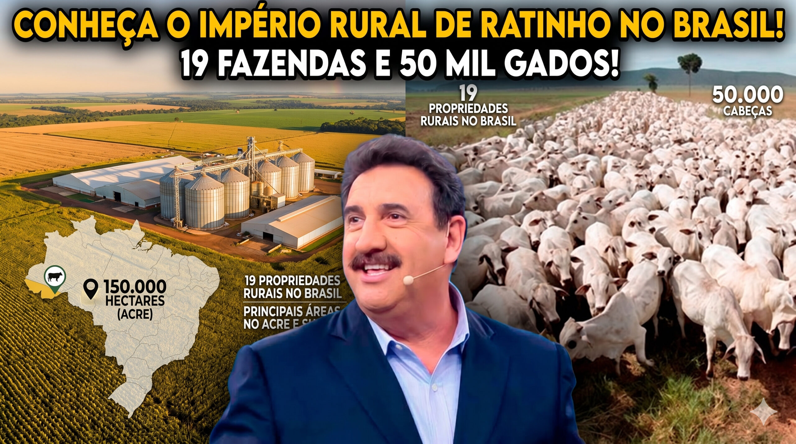 O apresentador mais popular do SBT transformou décadas de cachê em 19 fazendas, 50 mil bois e na quinta marca de café mais vendida do Brasil, enquanto a maioria dos fãs achava que ele só entendia de cassetete e exame de DNA