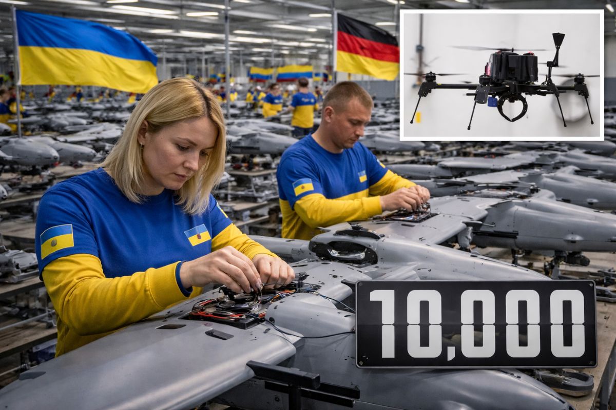 Refugiados ucranianos montam drones de guerra em fábrica na Alemanha para enviar à linha de frente. Meta: 10 mil unidades até 2026. Conheça o drone Linza.