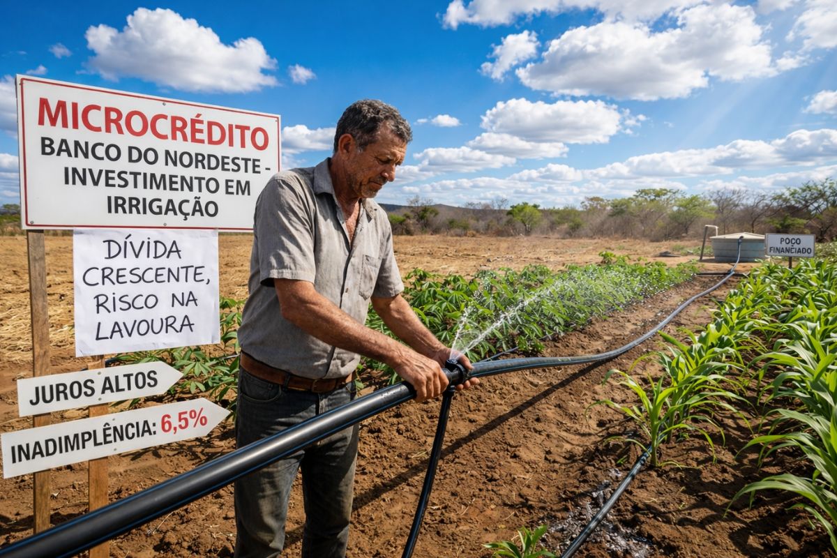 Seca no norte da Bahia obriga agricultores familiares a investir em irrigação cara e buscar microcrédito do Banco do Nordeste; com juros altos e inadimplência de 6,5% (1)