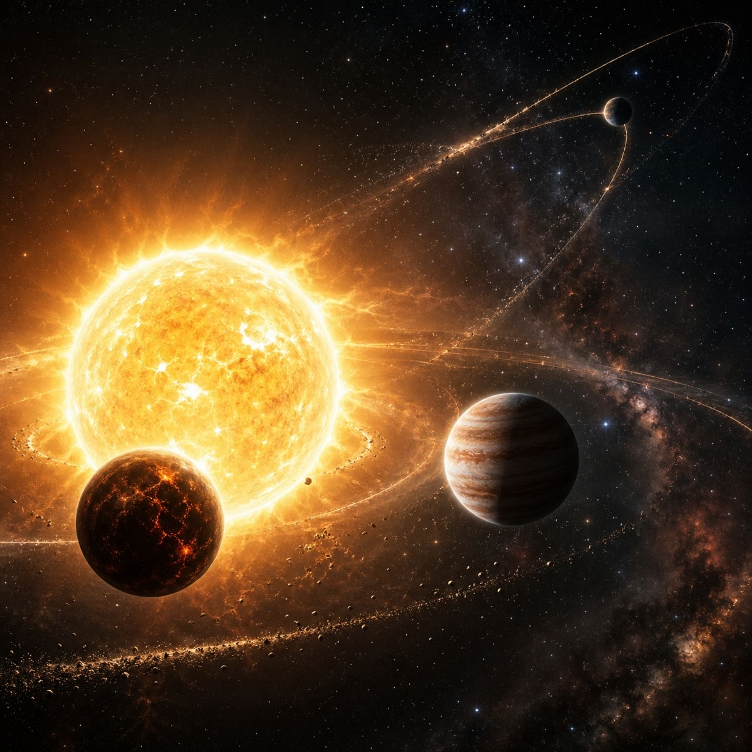 TOI-201, sistema planetário publicado na Science, orbita estrela 30% maior e mais massiva que o Sol e reúne super-Terra rochosa de 6 massas terrestres em menos de 6 dias
