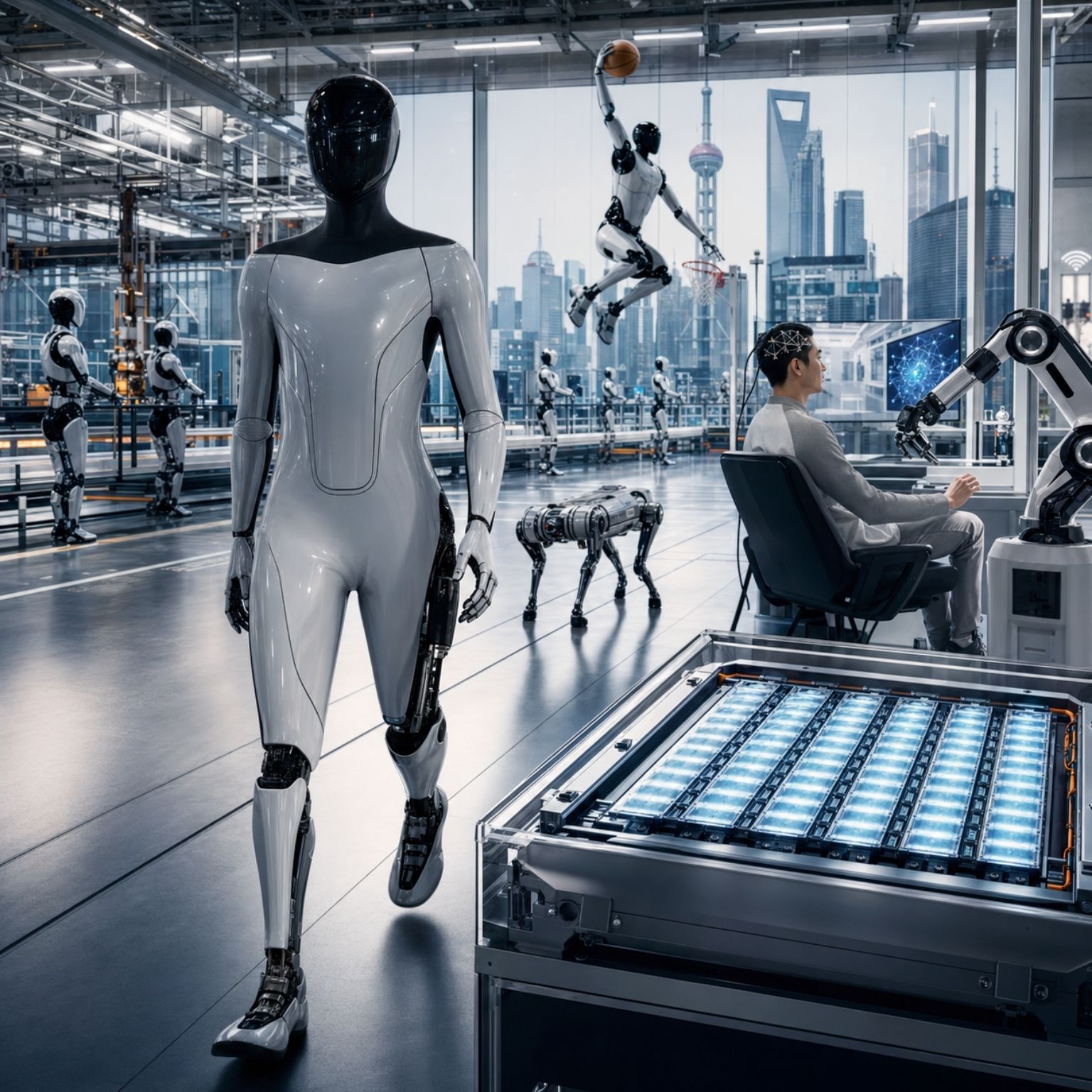Tesla mira fabricar robôs humanoides Optimus em massa na Gigafactory de Xangai enquanto Neuralink mostra pacientes controlando computador e braços robóticos com a mente (3)