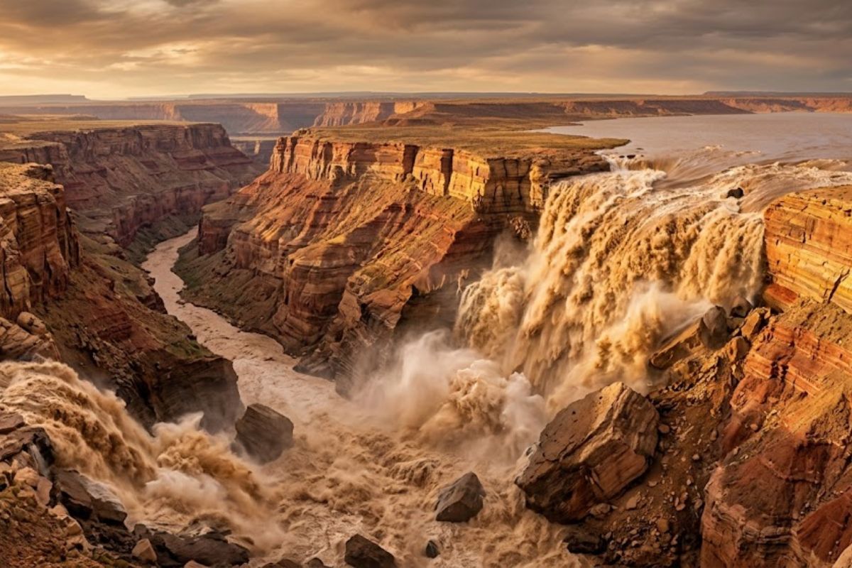 Estudo na Science revela que o Grand Canyon nasceu quando o Lago Bidahochi transbordou e redirecionou o rio Colorado. Grãos de zircão provaram a sequência.