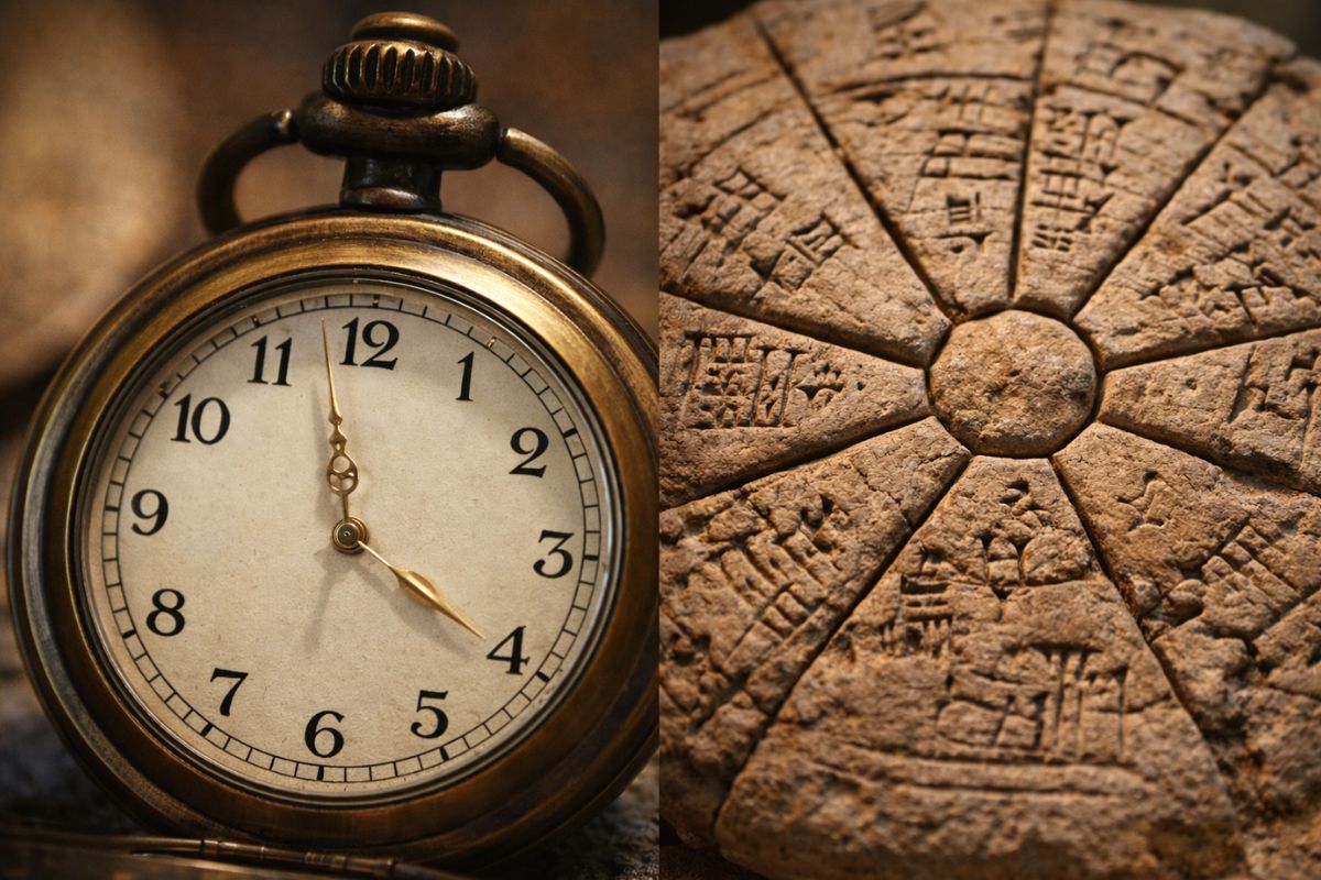 O relógio marca 60 minutos porque os sumérios descobriram há 5 mil anos que o número 60 é excepcionalmente divisível. Nem a Revolução Francesa mudou isso.