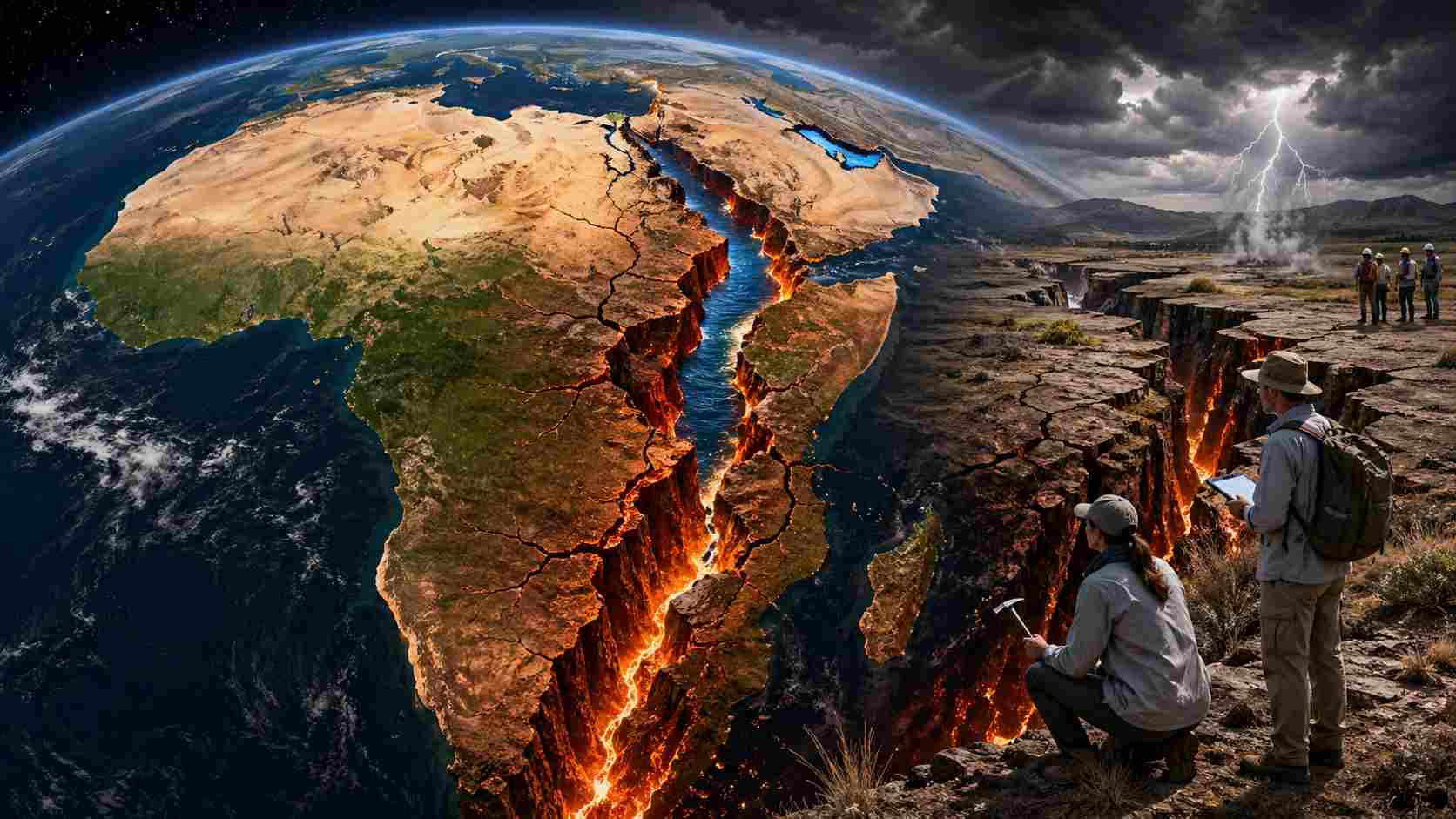 Estudo revela crosta mais fina em Turkana e aponta avanço da fragmentação da África rumo a um possível novo oceano.