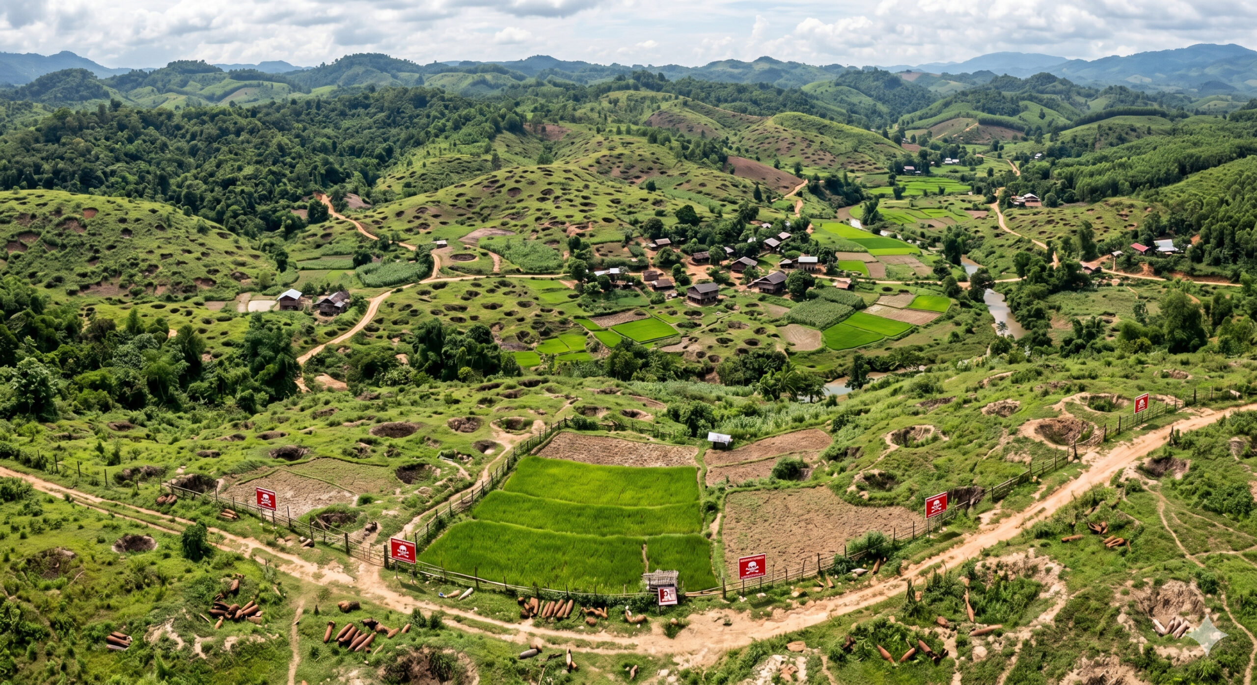 80 milhões de bombas ainda enterradas, metais tóxicos vazando para o solo e lavouras cercadas por munições não detonadas transformam o Laos em um dos legados de guerra mais perigosos e silenciosos do planeta