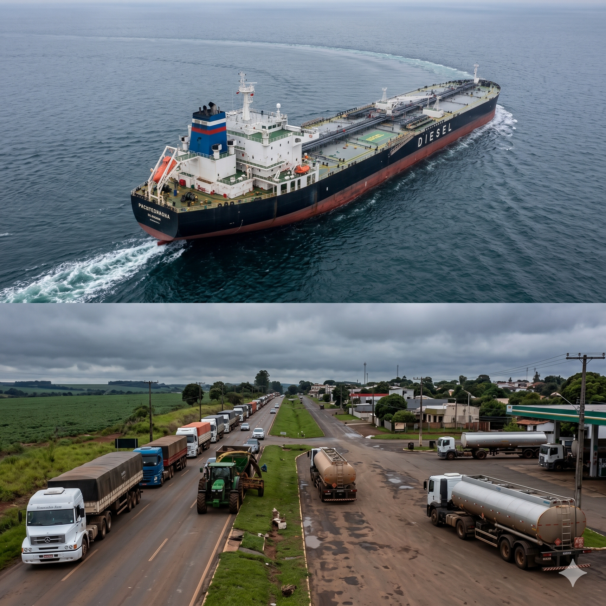 Navios russos com mais de 140 mil toneladas de diesel que vinham para o Brasil mudam de rota no meio da viagem e passam a abastecer outros países em plena crise global, expondo o risco imediato para caminhões, agro e transporte no país