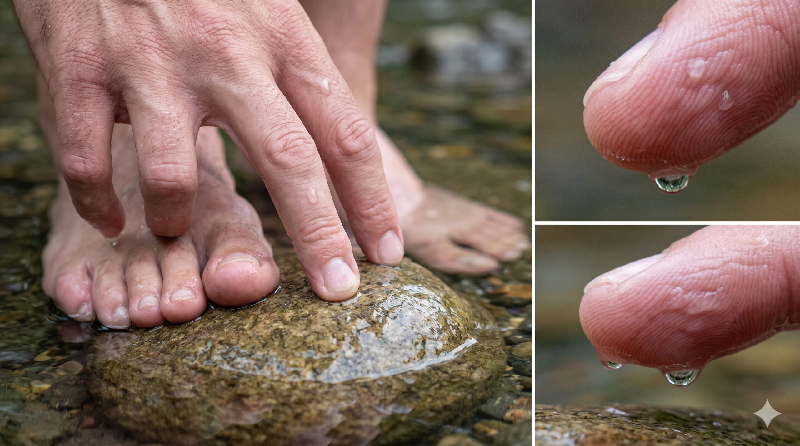 Dedos enrugados na água não são efeito bobo do banho, mas um sistema de tração criado pelo corpo para melhorar a pegada em superfícies molhadas e evitar escorregões