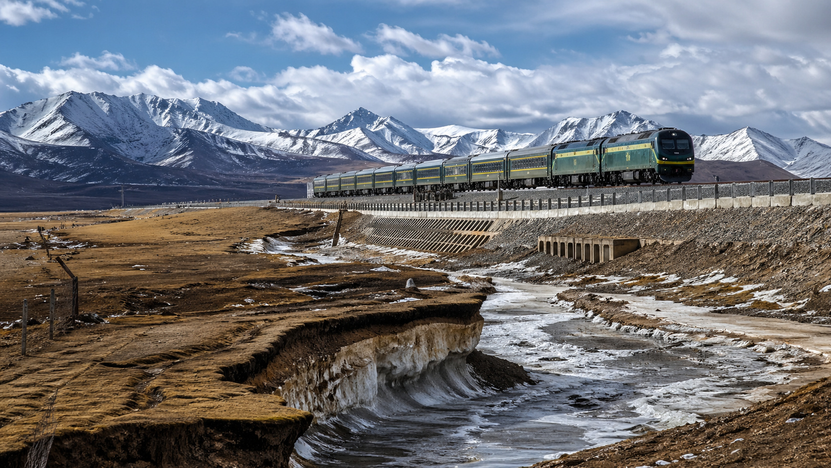 ferrovia mais alta do mundo construída sobre solo congelado