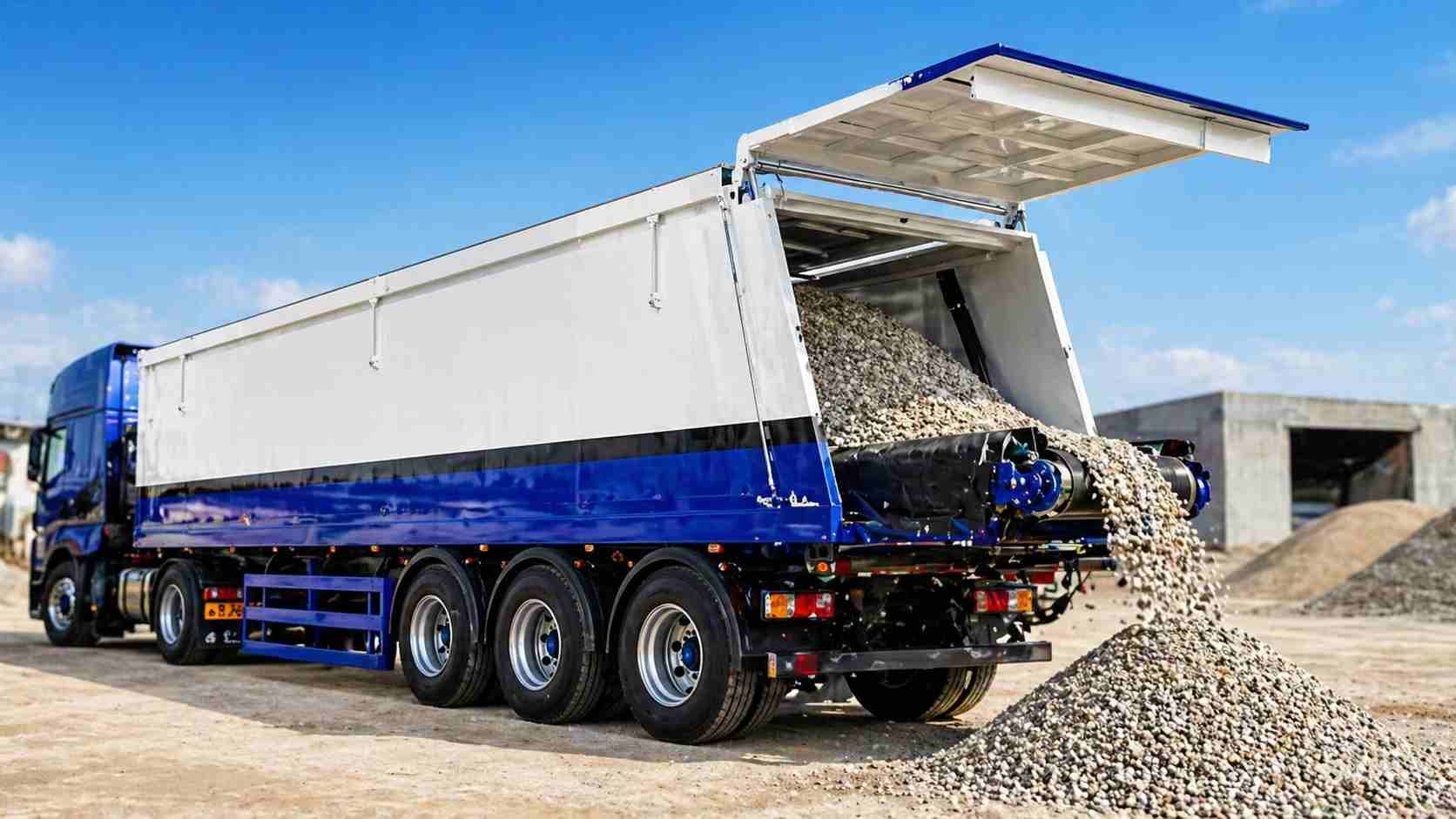 Caçamba tipo crawler usa esteira ou sistema hidráulico para descarregar cargas pesadas com mais controle e segurança.