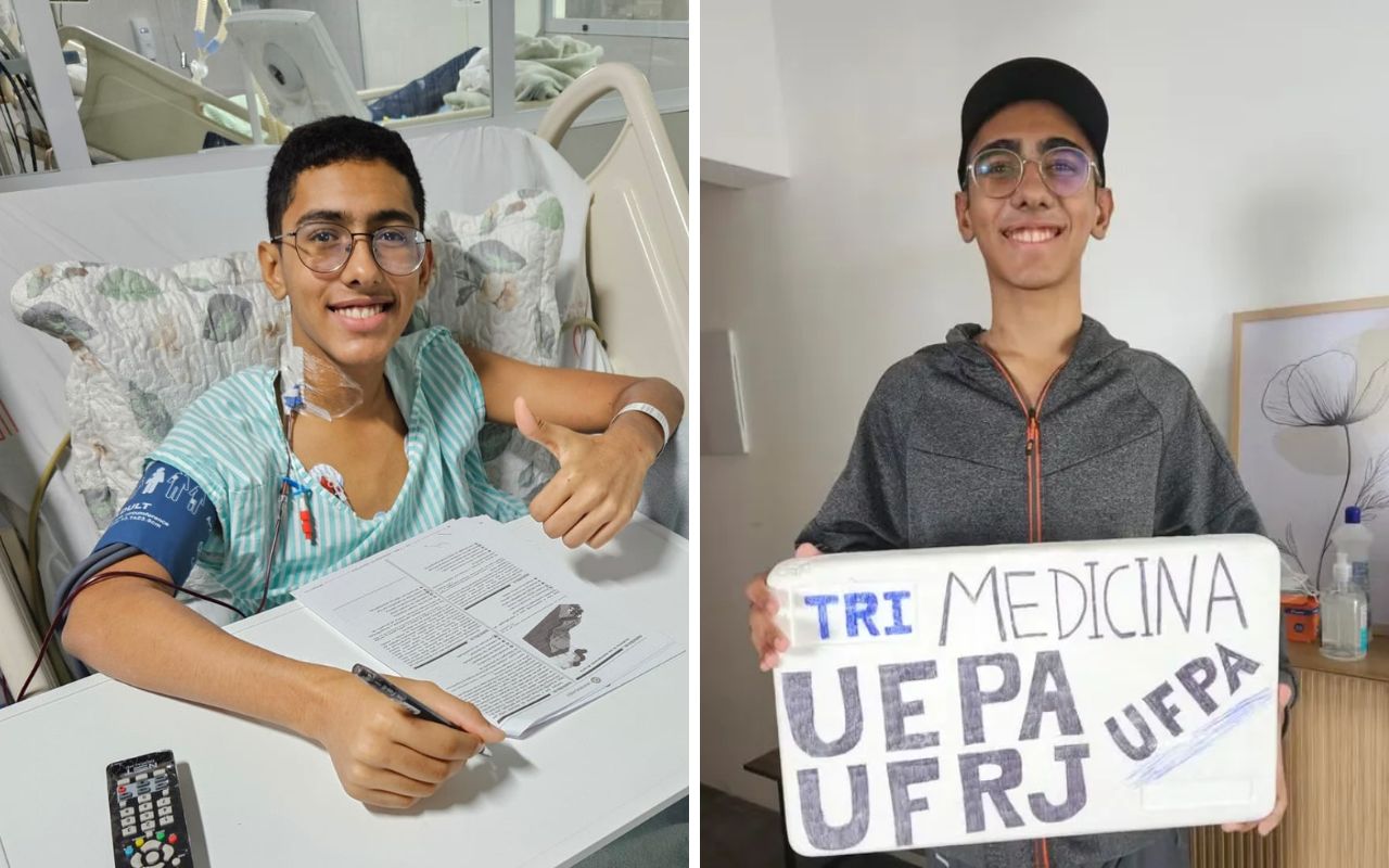Mesmo internado, jovem de 17 anos com uma doença rara faz Enem e conquista vaga em medicina.