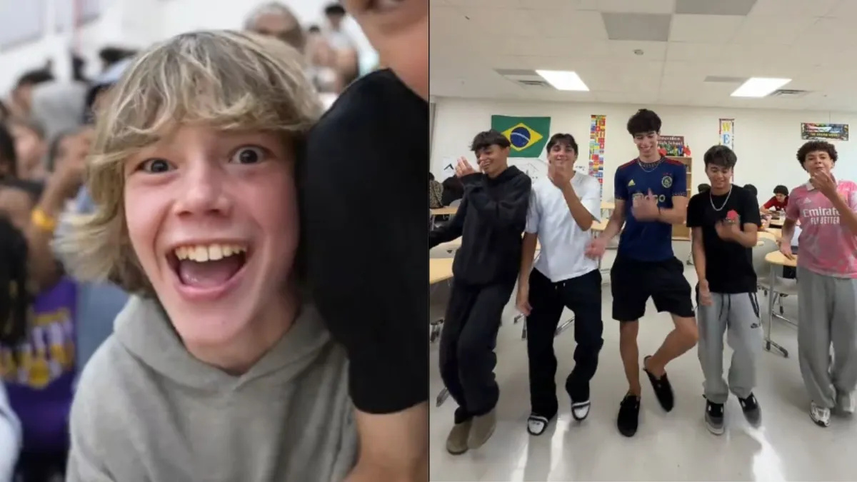 Entenda o que significa 6 7, como a gíria viralizou entre crianças e por que o número invadiu escolas, memes e vídeos no TikTok. (Imagem: Reprodução/CNN/TikTok/usuárionothere e TikTok/matheus.kenji32)
