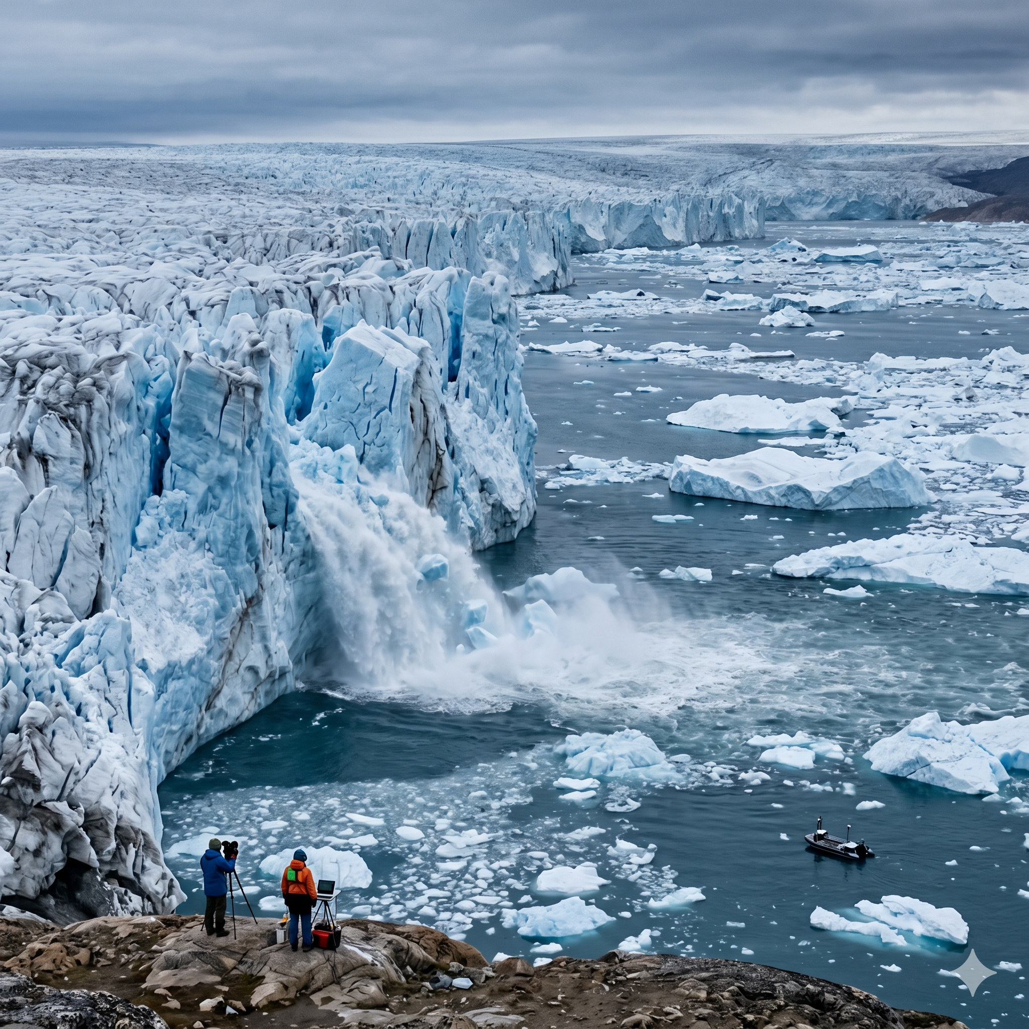 A Groenlândia já perde 30 milhões de toneladas de gelo por hora, cientistas veem risco de ponto de inflexão irreversível e alertam que o nível do mar ainda pode subir por séculos mesmo que as emissões parem hoje