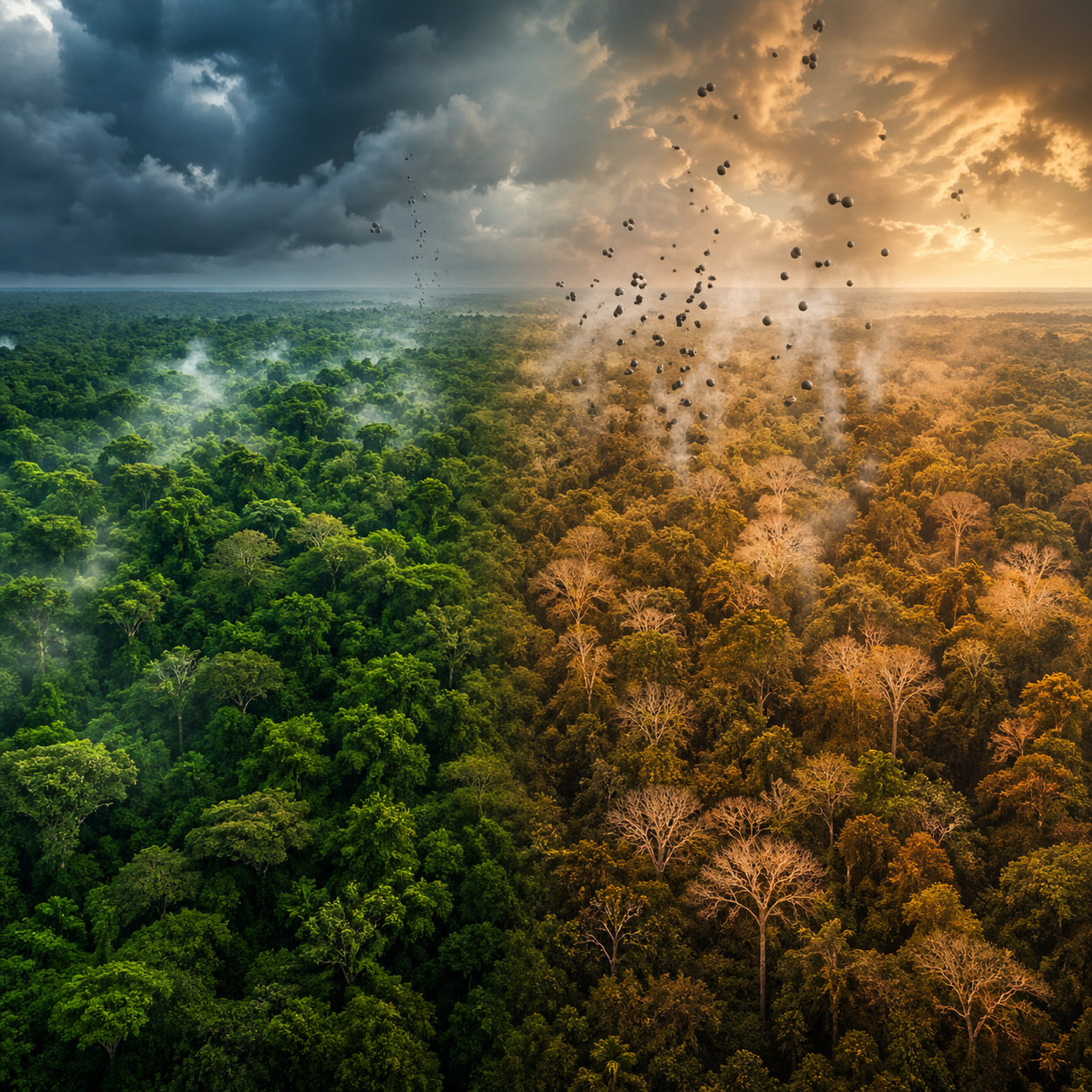 A Amazônia começa a falhar em silêncio: pesquisadores apontam que partes da maior floresta tropical do planeta já emitem mais carbono do que absorvem, enquanto seca, calor extremo, degradação e perda de resiliência transformam áreas da floresta em pé em um alerta climático antes do colapso visível