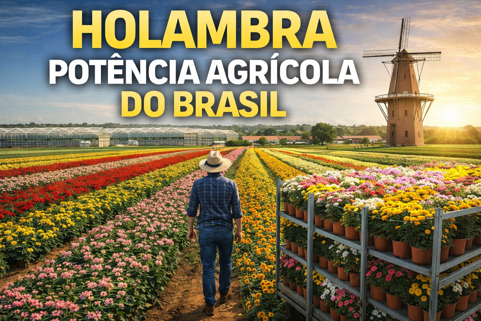Parece Holanda, mas é interior de São Paulo: a cidade brasileira de 15 mil moradores que produz cerca de 40% das flores do país e concentra até 80% das exportações do setor