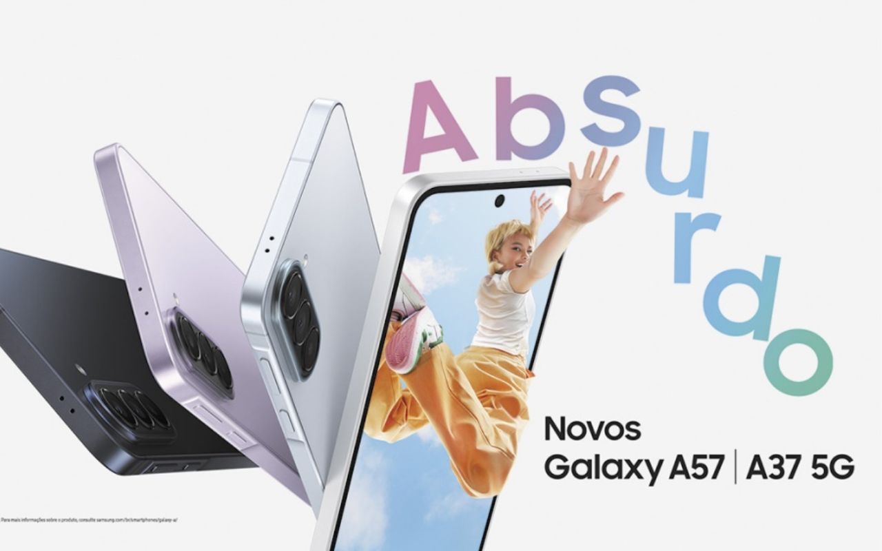 Samsung anuncia Galaxy A57 5G e Galaxy A37 5G no Brasil com inteligência artificial, câmera de 50 MP, bateria de 5.000 mAh e até seis anos de atualizações.