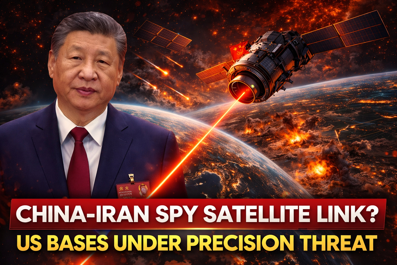 Satélite espião chinês monitorando bases militares dos Estados Unidos no Oriente Médio