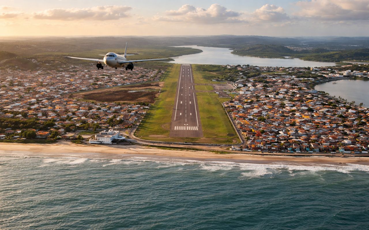 O Aeroporto de Ilhéus terá sistema para evitar que aviões caiam na água. Entenda como funciona a tecnologia e o impacto do investimento de R$ 70 milhões.