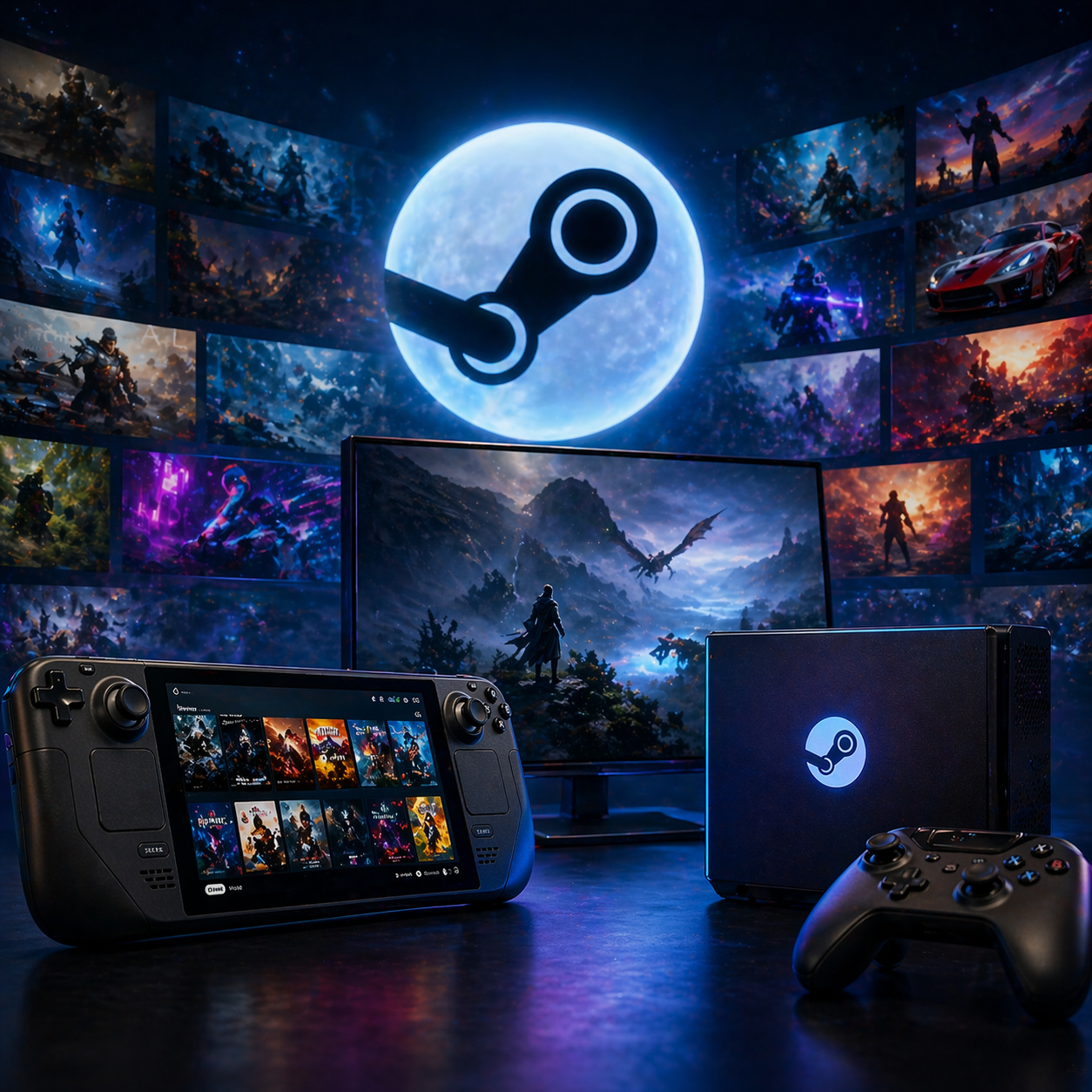 Steam deixa de ser apenas loja de jogos e amplia sua presença além do PC, com receita superando consoles e estratégia que combina Steam Deck, SteamOS e novos investimentos em hardware para levar a plataforma até a sala do jogador