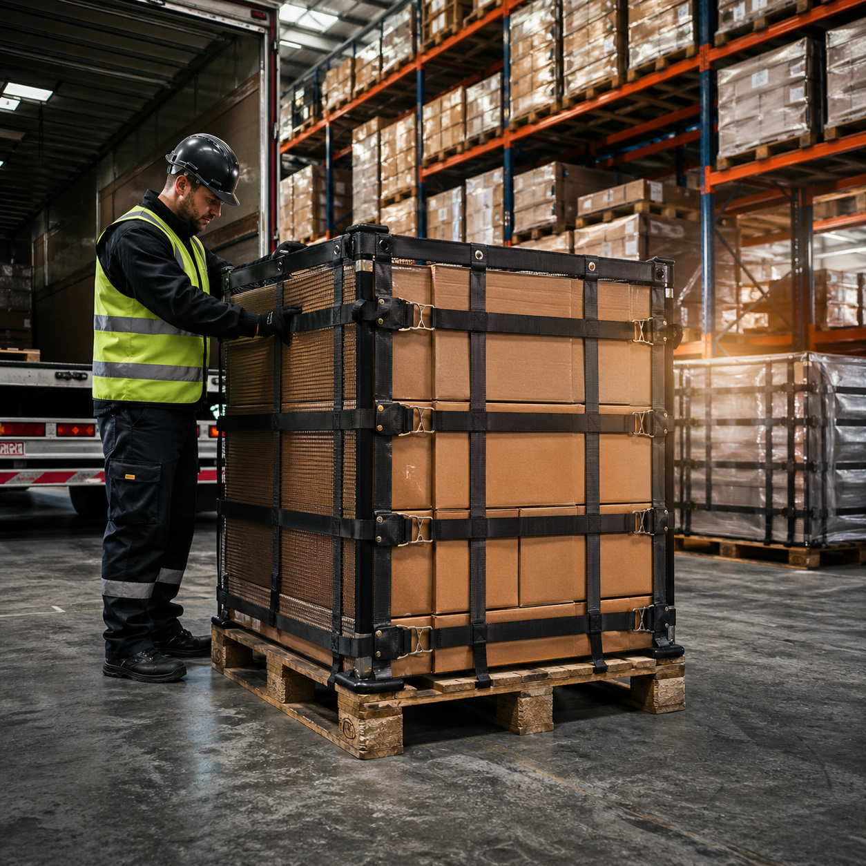 Engenheiro brasileiro cria sistema reutilizável que pode substituir plástico descartável no transporte de cargas, reduzir desperdício na logística e transformar embalagens que hoje viram custo em uma solução mais eficiente para empresas brasileiras