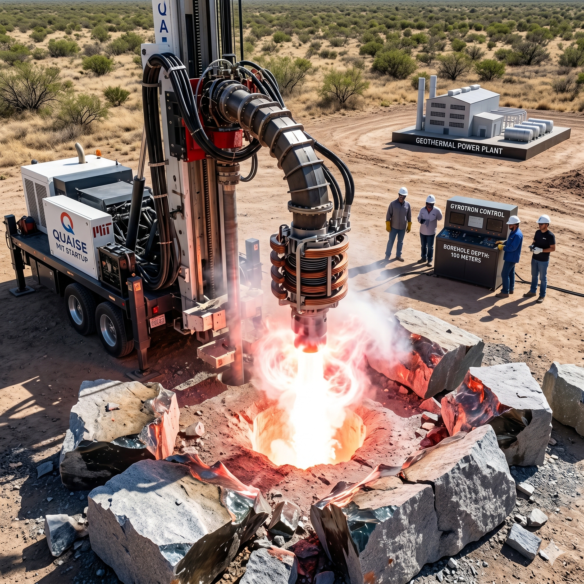 Uma startup nascida no MIT usou tecnologia de fusão nuclear para vaporizar granito a 100 milhões de graus no Texas e já perfurou 100 metros sem broca, abrindo caminho para usinas geotérmicas capazes de gerar energia em qualquer lugar do planeta