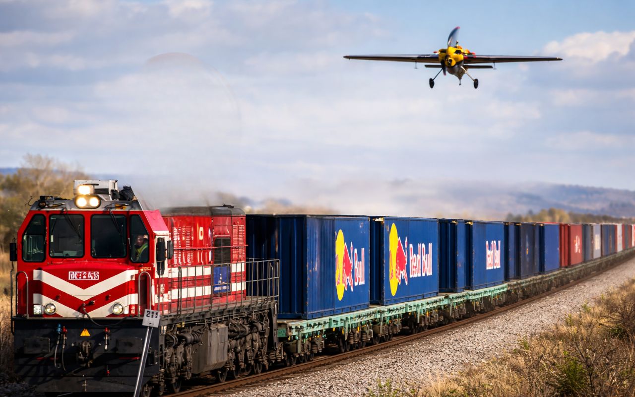 Piloto realiza feito impressionante ao pousar avião em trem em alta velocidade e desafia limites da aviação moderna.