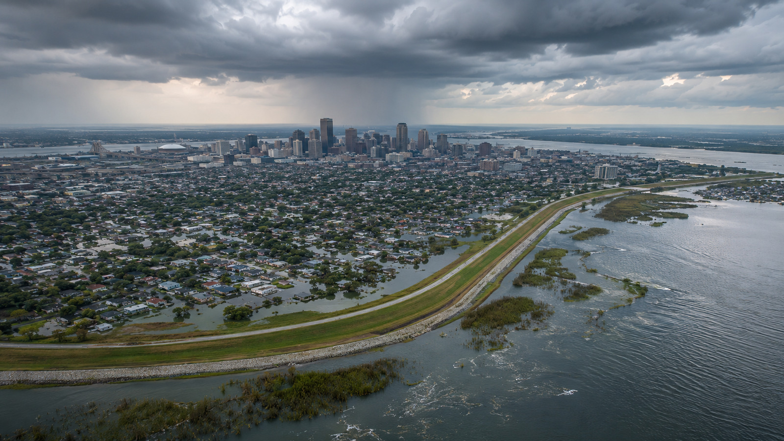 Cidade afundando, Nova Orleans, Nível do mar